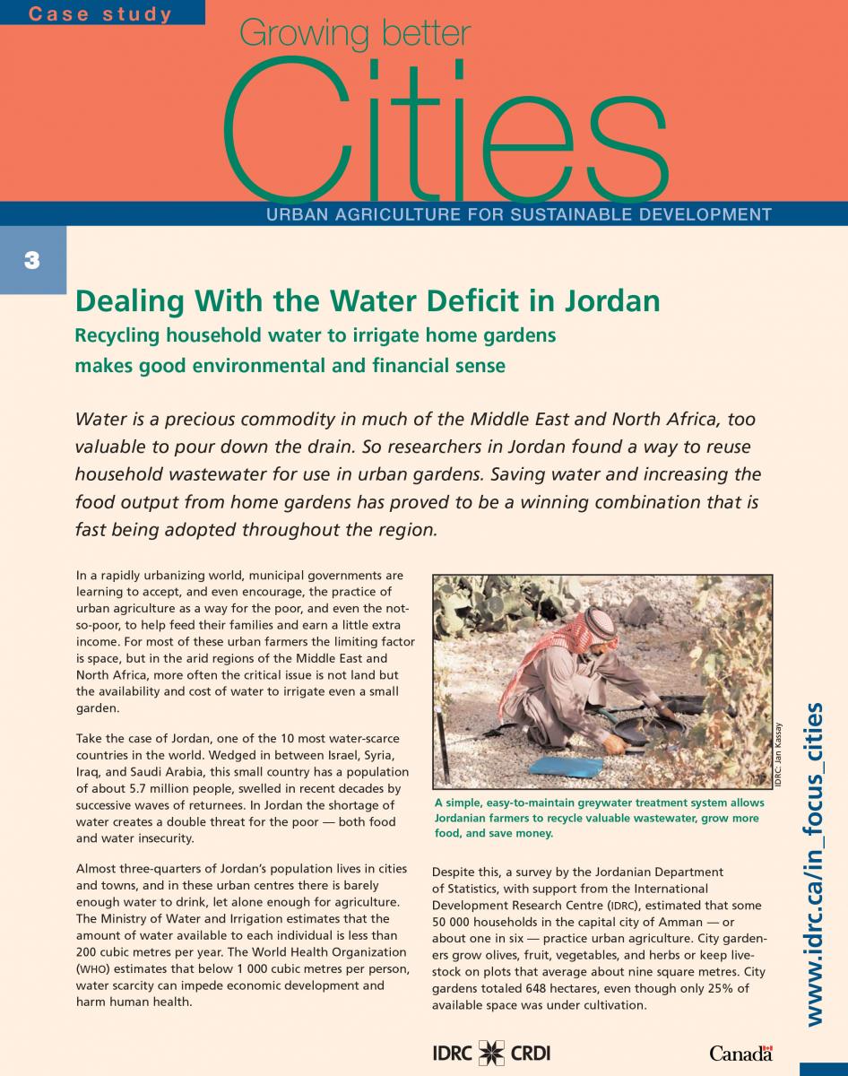 Dealing With the Water Deficit in Jordan